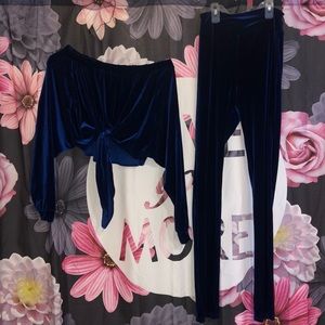 Royal blue two-piece set